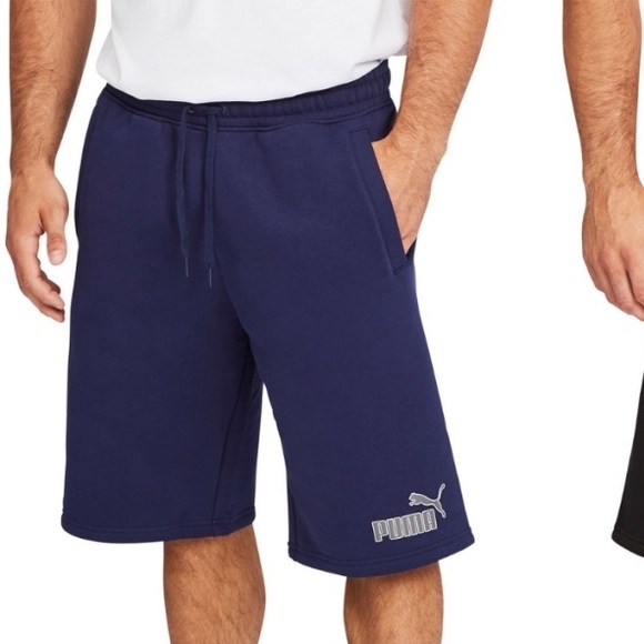 NWT PUMA Pull On Fleece Blue Shorts - Picture 2 of 3